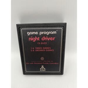 Night Driver (Atari 2600) Text Label Cartridge